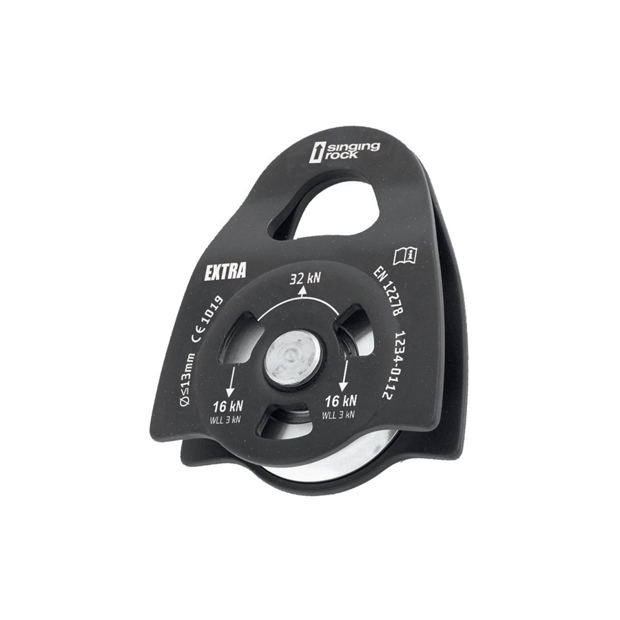 Singing Rock Extra Roll Pulley - Black 1 Singing Rock Extra Roll Pulley - Black