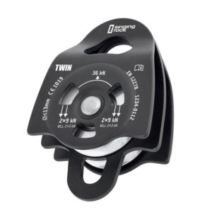 Singing Rock Twin Roll Pulley - Black