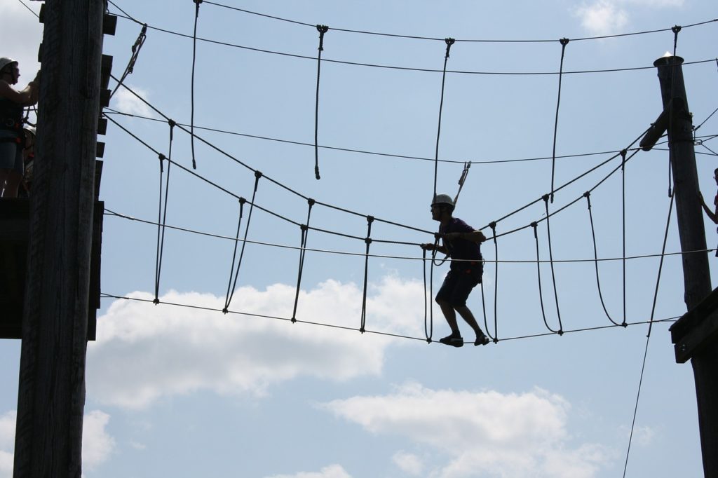adventure site reopening ropes course image