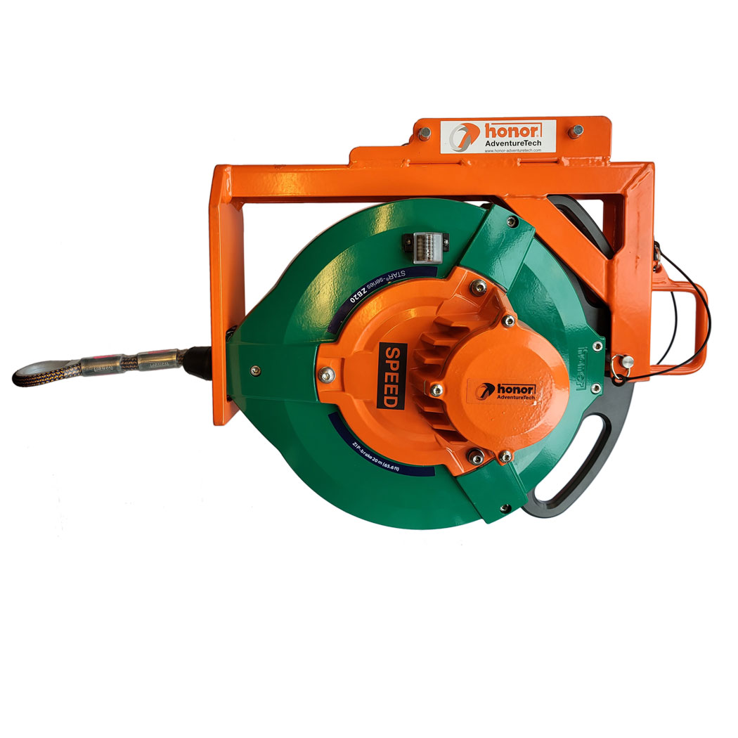 ZIP-brake®-ZB20-SPEED-zipline-brake-devices-max.-20-meter-65.6-ft-Device-Bracket-brake-side